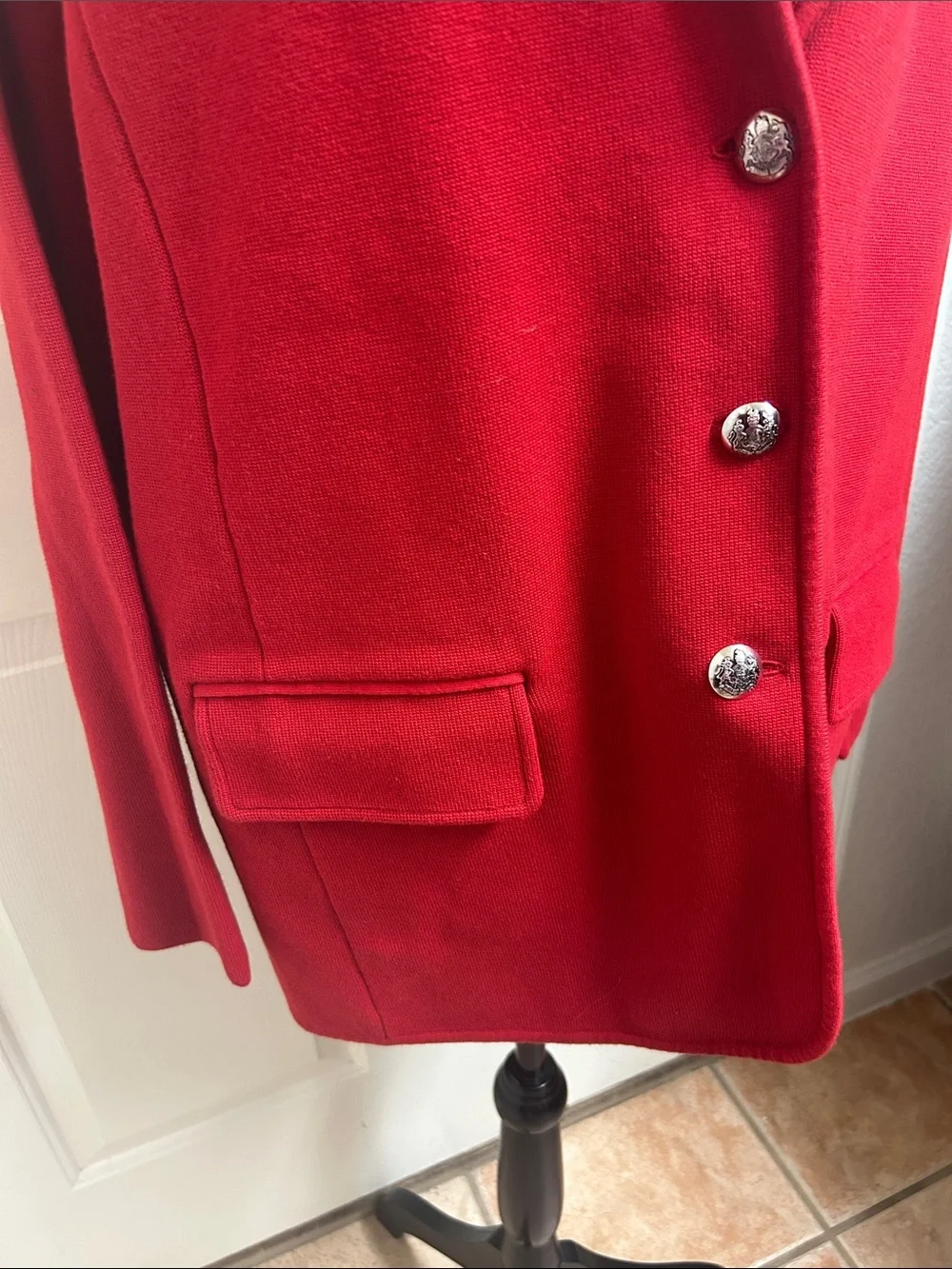 LAUREN Ralph Lauren 2X TTG Red Blazer with pockets and silver buttons, EUC - Picture 4 of 12